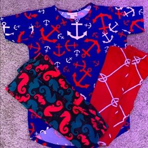 Two leggings and one shirt